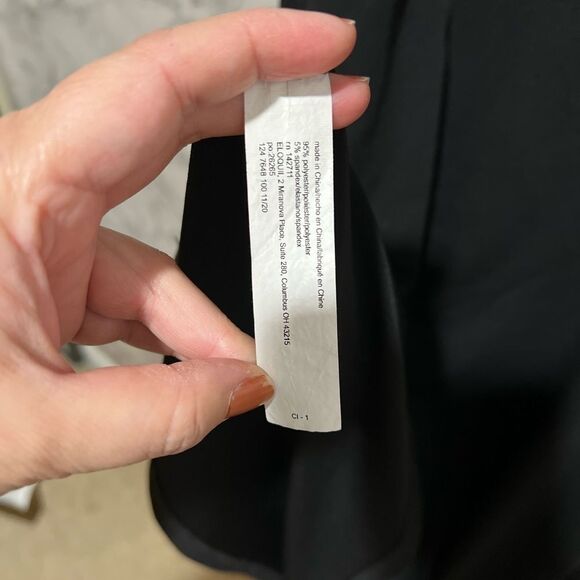 Eloquii Black Midi Dress Womens Long Puff Sleeves - Picture 5 of 6